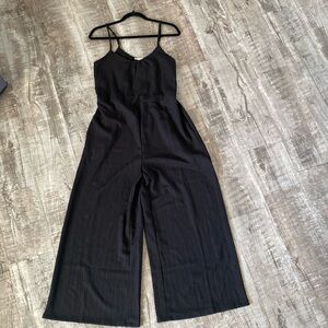 Black Wide Leg Romper - Size Small